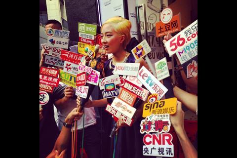 Taiwanese actress Gwei lun Mei also joined in the celebrations of Topshop's first store in China.